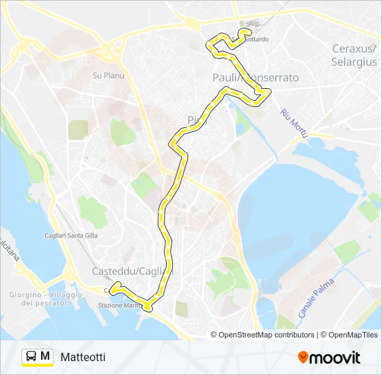 M Bus Line Map