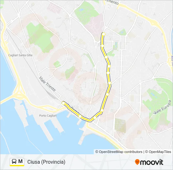 M Bus Line Map