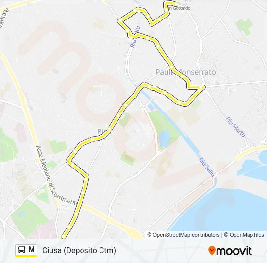 M Bus Line Map