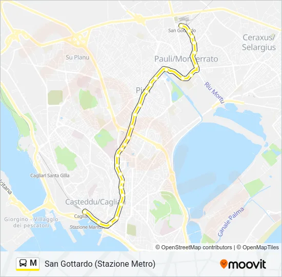 M Bus Line Map