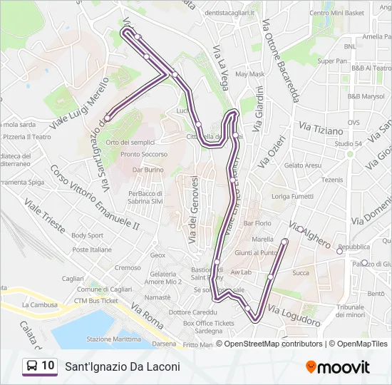 10 Bus Line Map