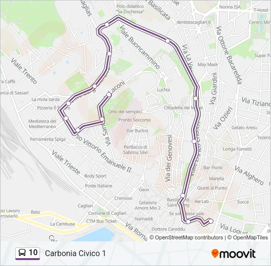10 Bus Line Map
