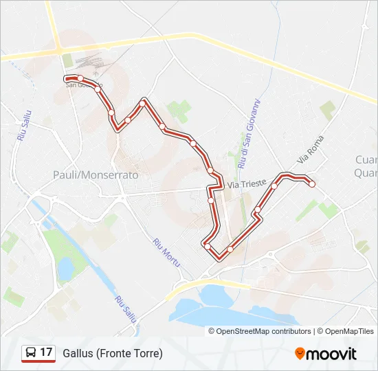17 Bus Line Map