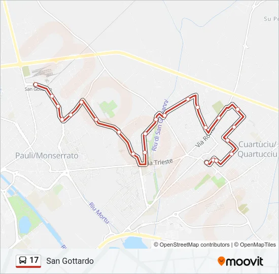 17 Bus Line Map