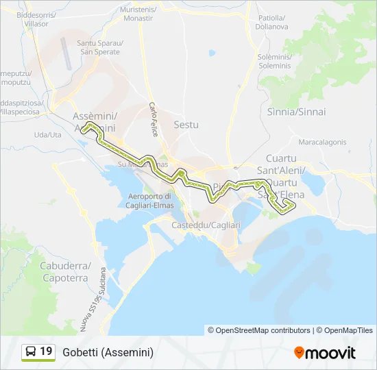 19 Bus Line Map