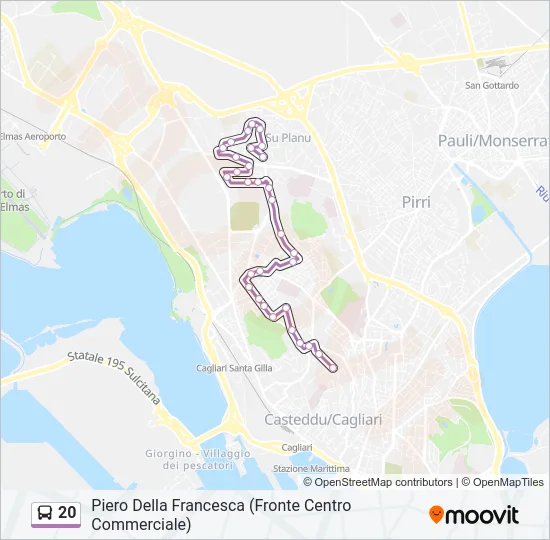 20 Bus Line Map