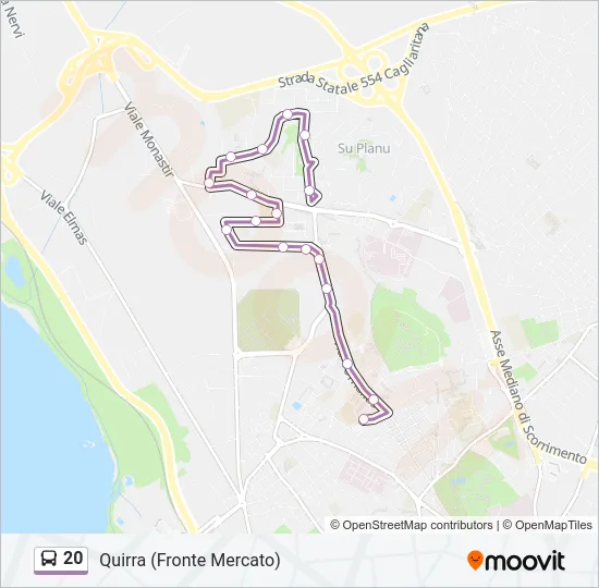20 Bus Line Map