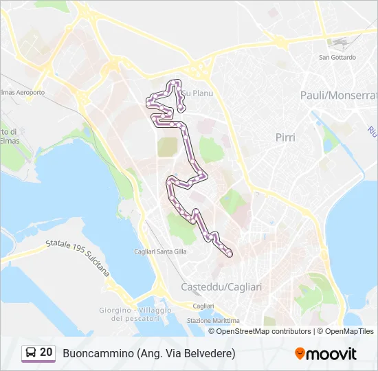 20 Bus Line Map
