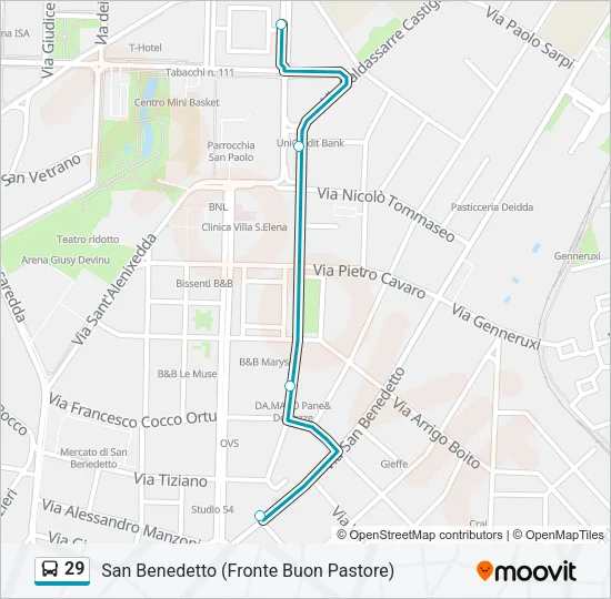 29 Bus Line Map