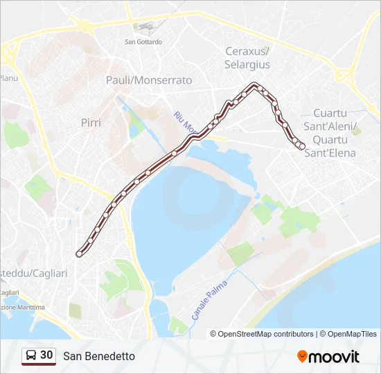 30 Bus Line Map