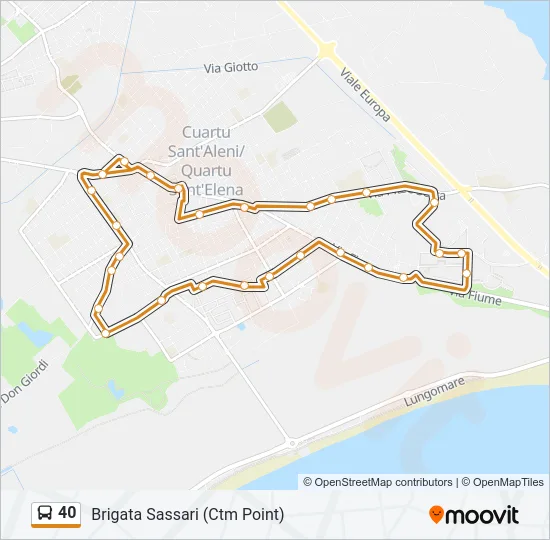 40 Bus Line Map