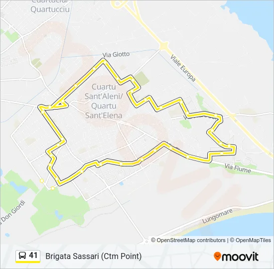 41 Bus Line Map