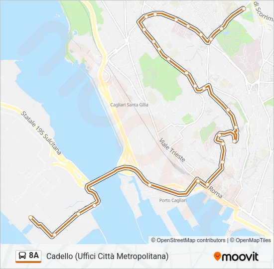 8A Bus Line Map