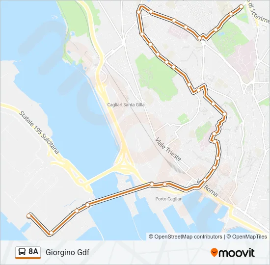 8A Bus Line Map