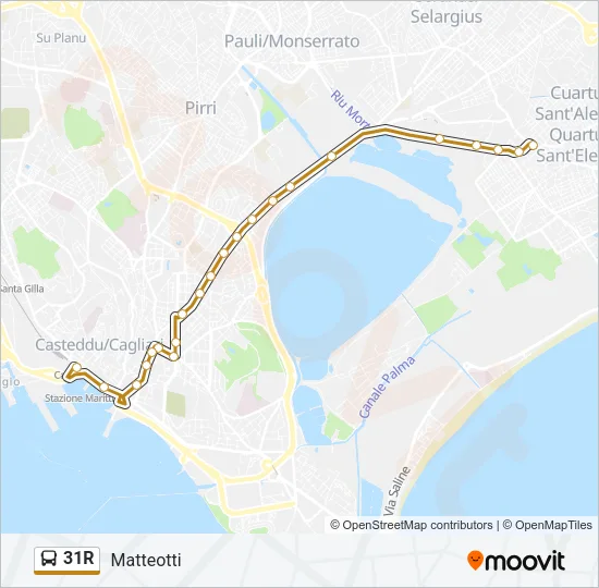 31R Bus Line Map