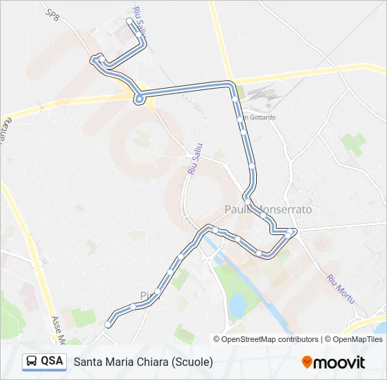 QSA Bus Line Map