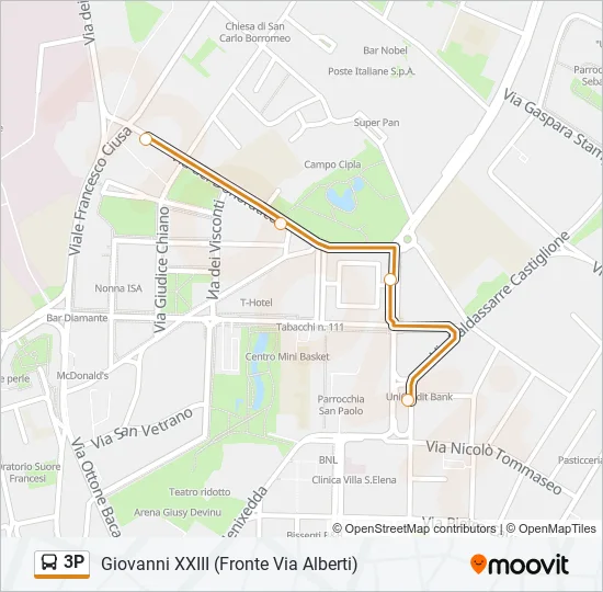 3P Bus Line Map