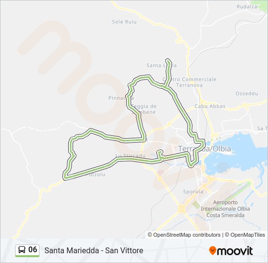 Percorso linea bus 06