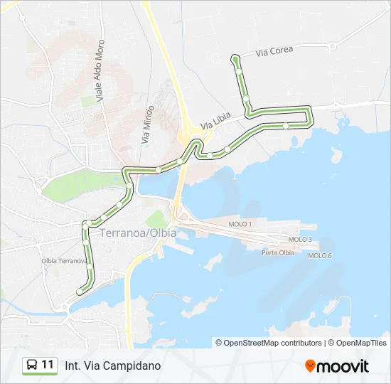 11 Bus Line Map