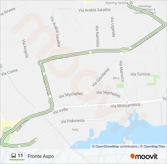 11 Bus Line Map
