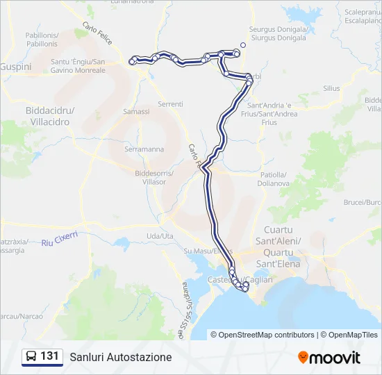 131 Bus Line Map