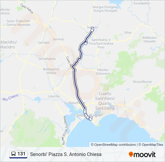 131 Bus Line Map
