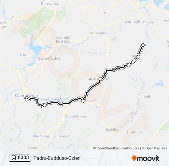 8303 bus Line Map