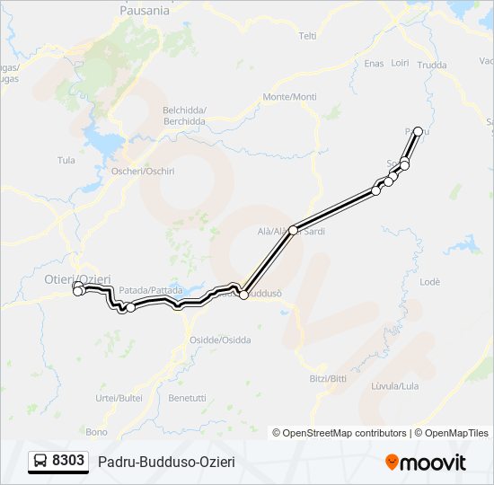 8303 bus Line Map