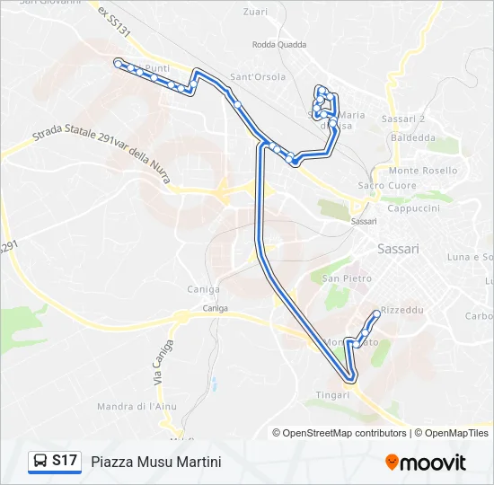S17 Bus Line Map