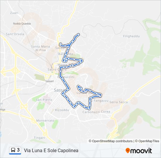 3 bus Line Map