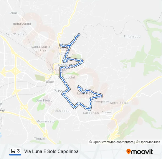 3 Bus Line Map