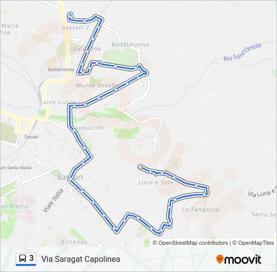 3 Bus Line Map