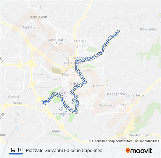 1/ bus Line Map