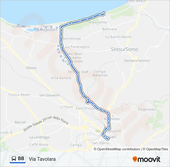 BB Bus Line Map