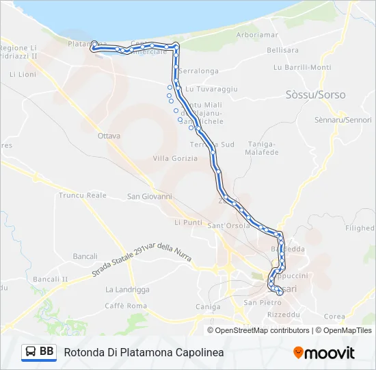 BB Bus Line Map