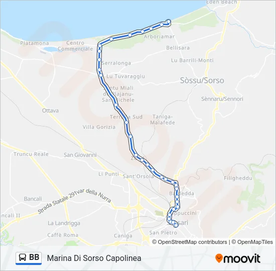 BB Bus Line Map