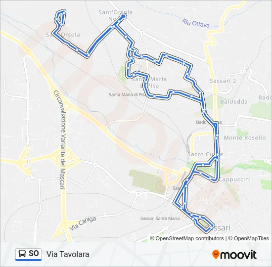 SO Bus Line Map