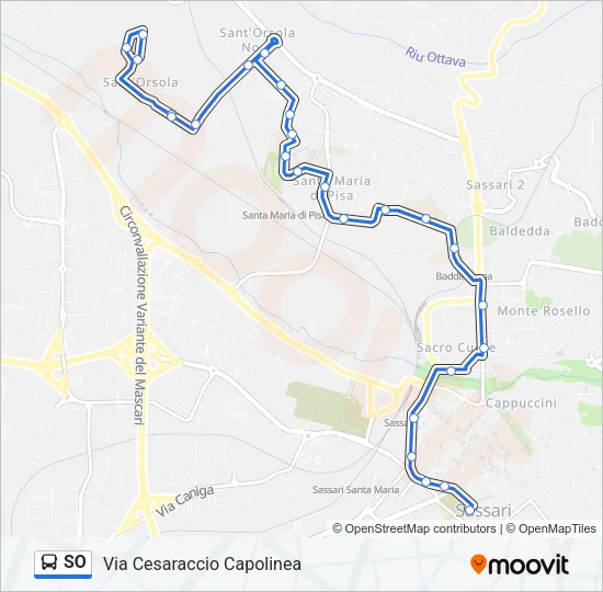 SO Bus Line Map