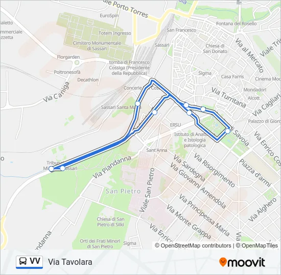 VV Bus Line Map