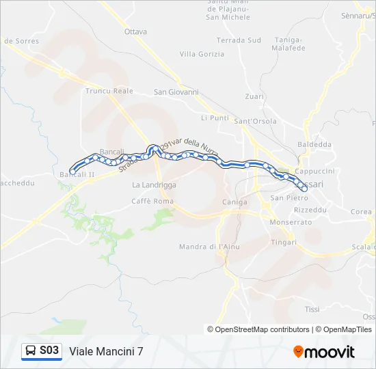 S03 Bus Line Map
