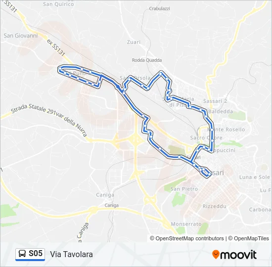 S05 Bus Line Map