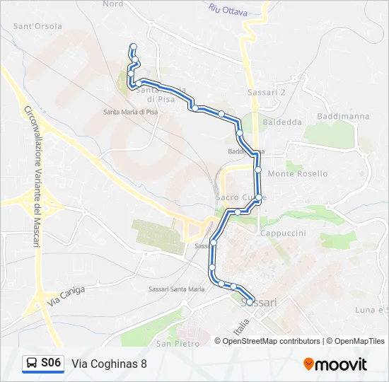 S06 Bus Line Map