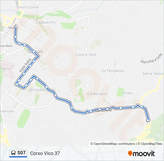 S07 Bus Line Map