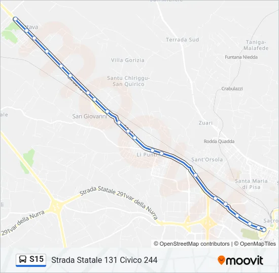 S15 Bus Line Map