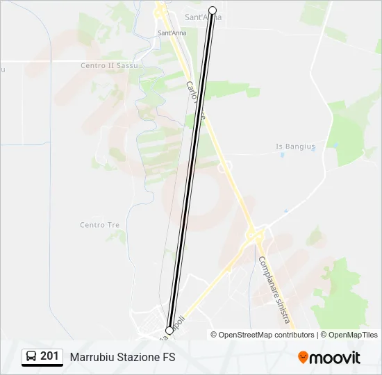 201 Bus Line Map