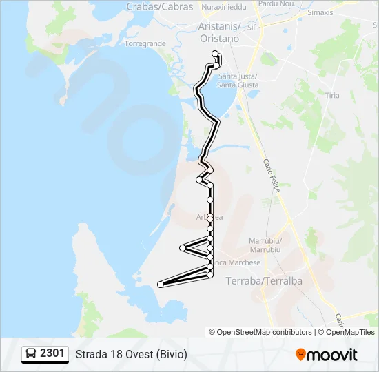2301 Bus Line Map