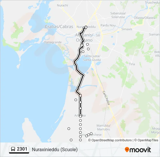 2301 Bus Line Map