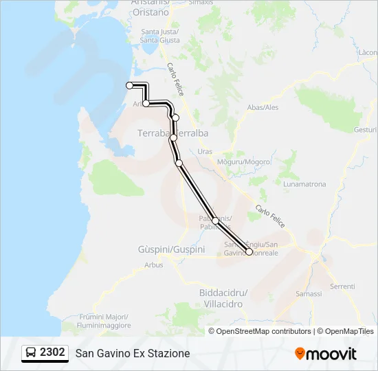2302 Bus Line Map