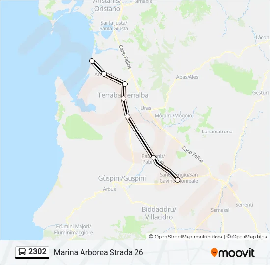 2302 Bus Line Map