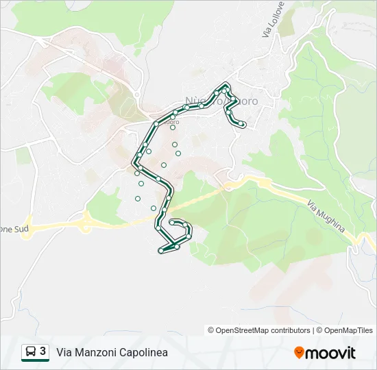 3 Bus Line Map